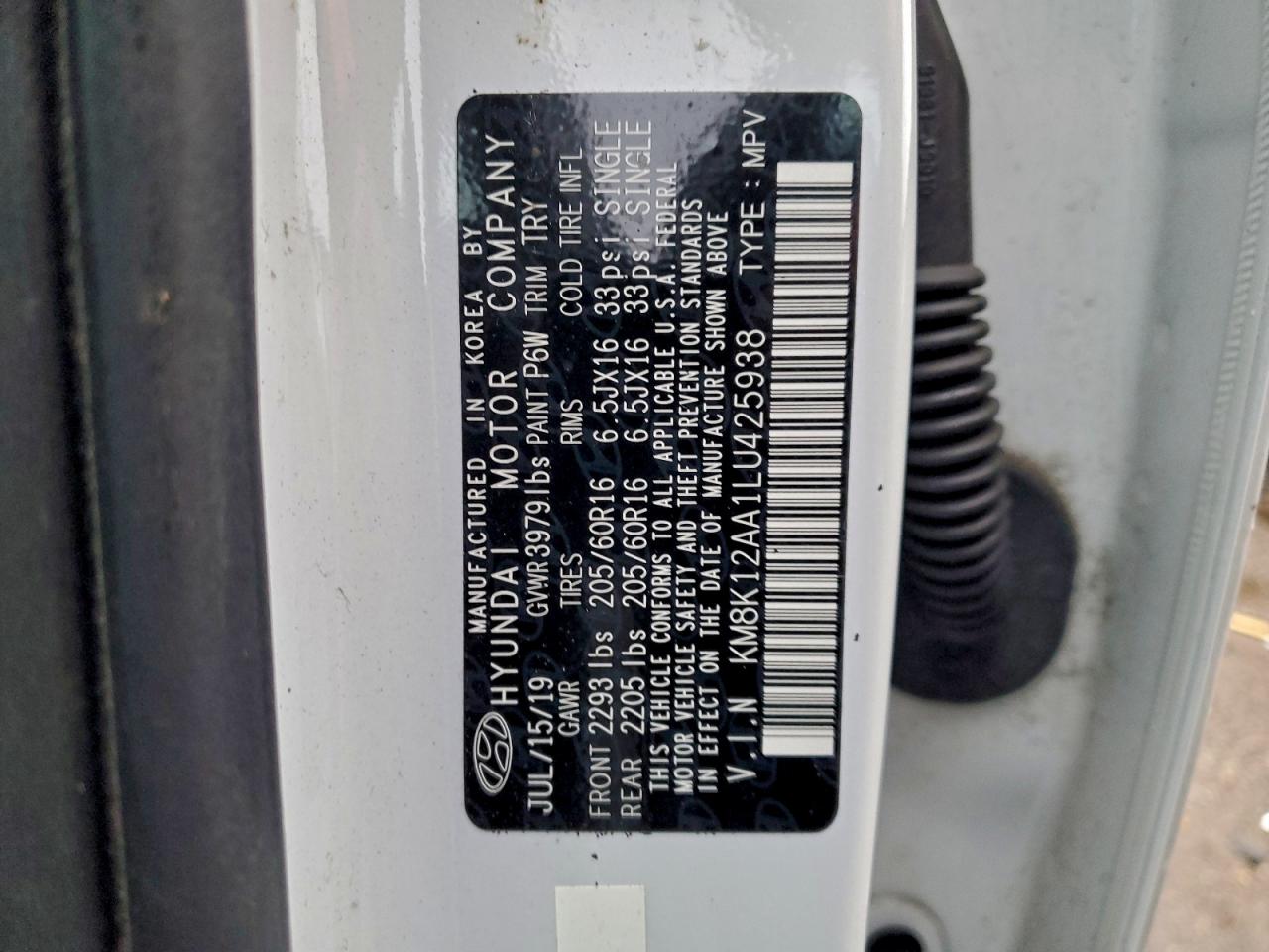 2020 HYUNDAI KONA SE photo 12