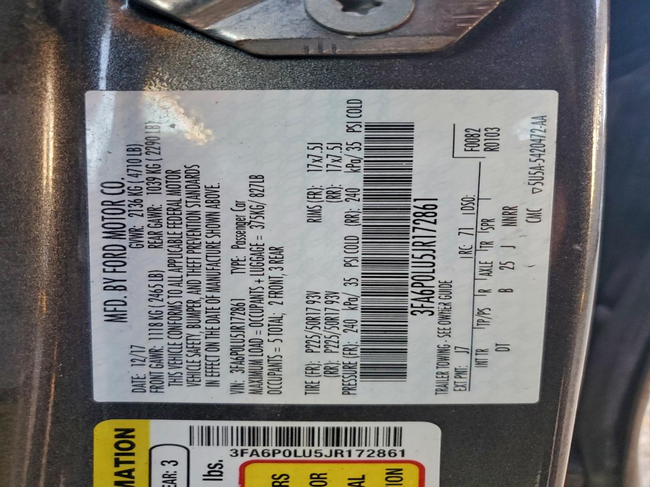 2018 FORD FUSION SE HYBRID photo 12
