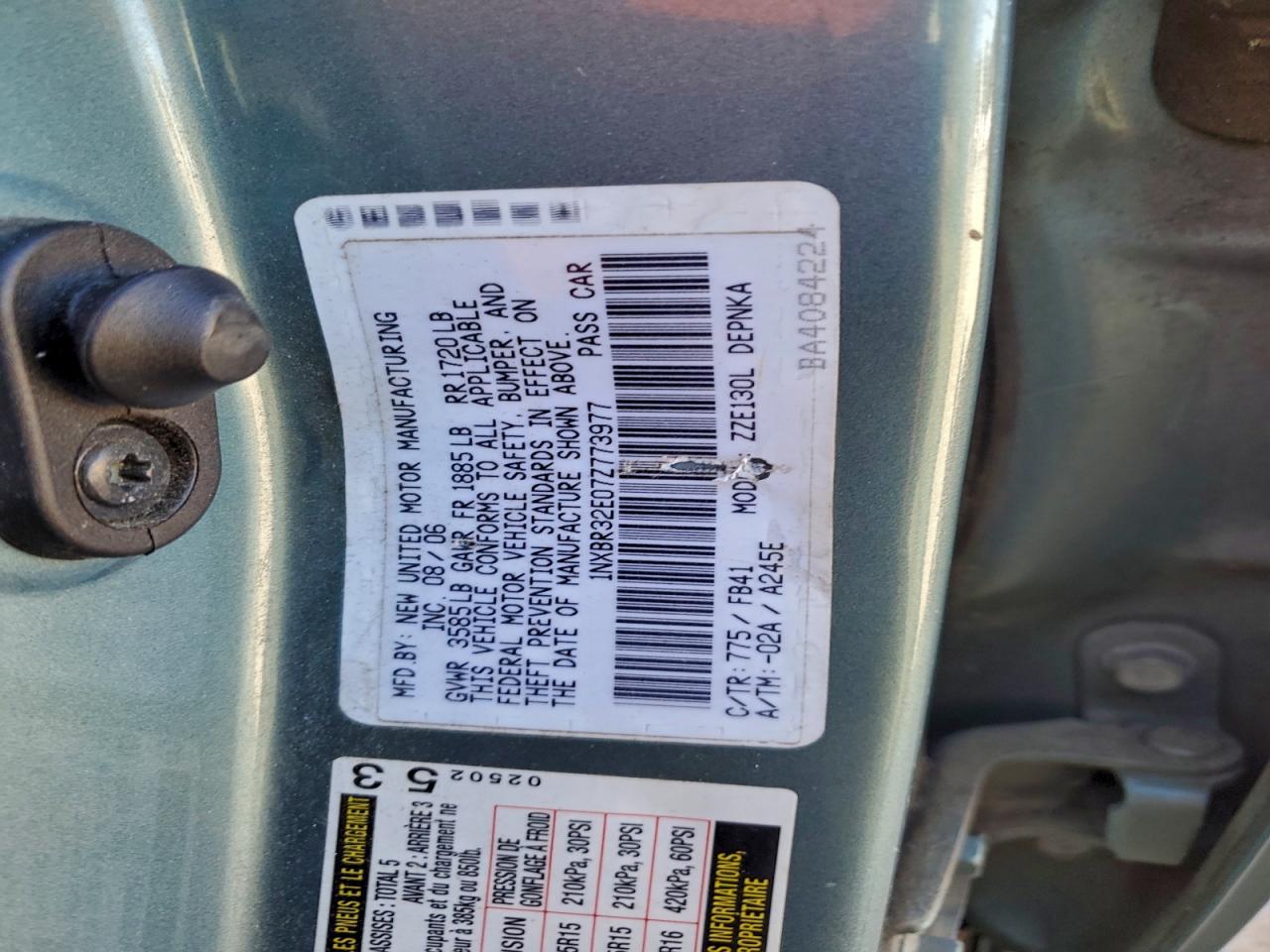 2007 TOYOTA COROLLA CE photo 34