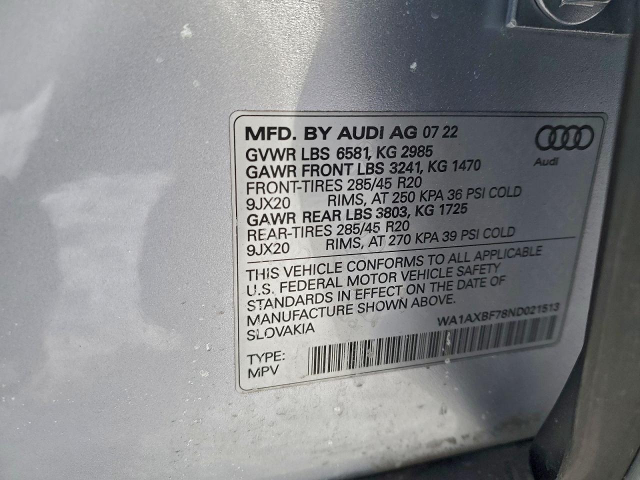 2022 AUDI Q7 PREMIUM photo 25