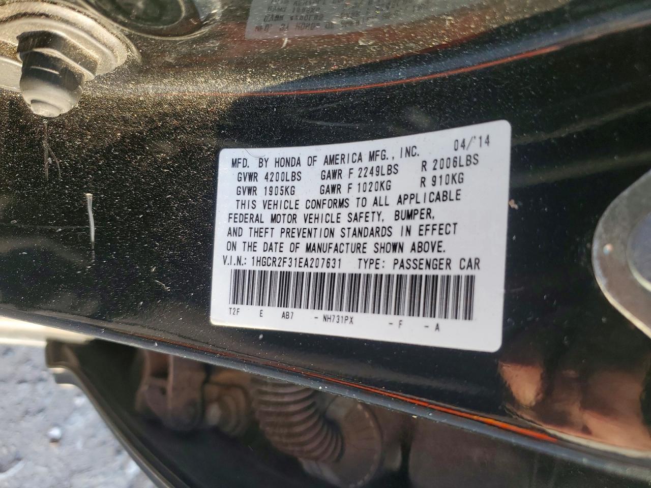 2014 HONDA ACCORD LX photo 25