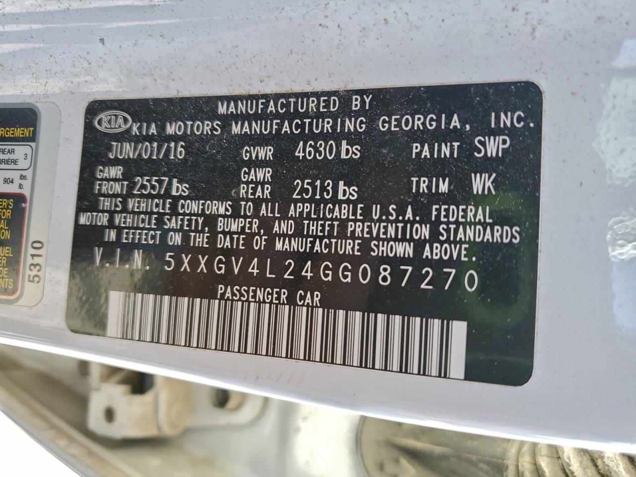 2016 KIA OPTIMA SXL photo 23
