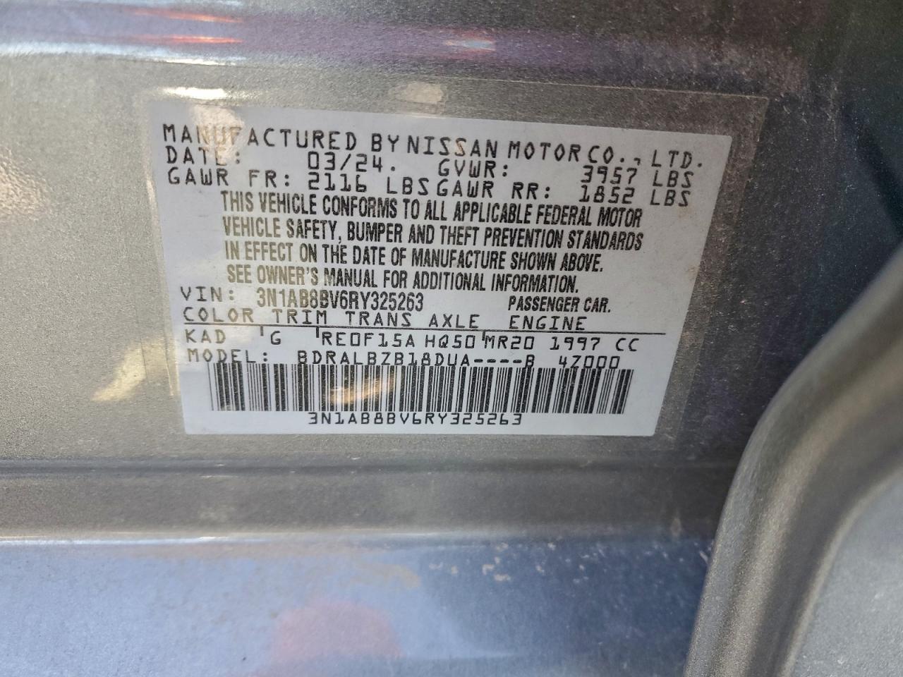 2024 NISSAN SENTRA S photo 13