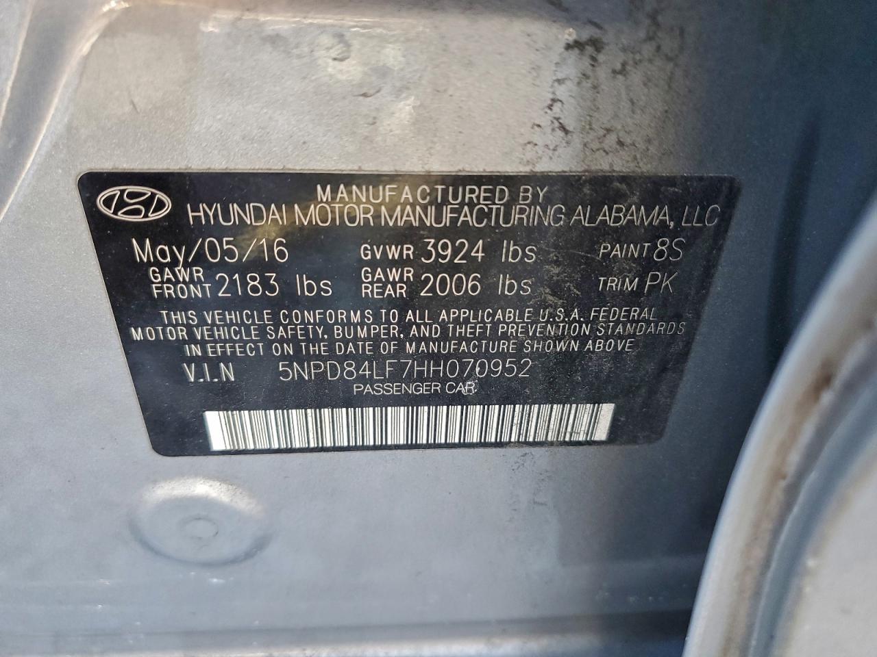 2017 HYUNDAI ELANTRA SE photo 12
