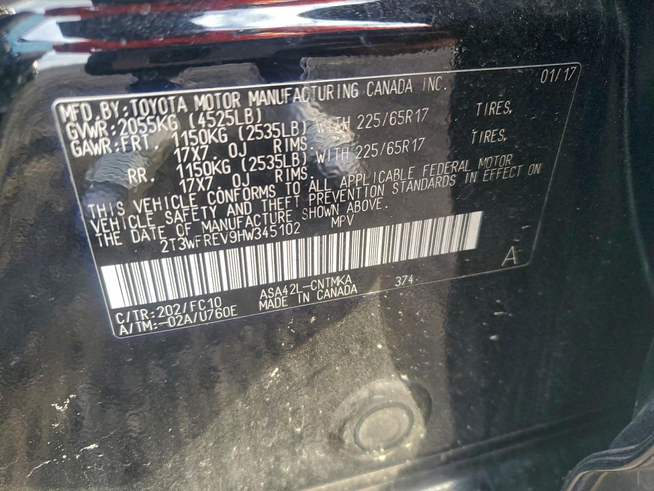 2017 TOYOTA RAV4 XLE photo 13