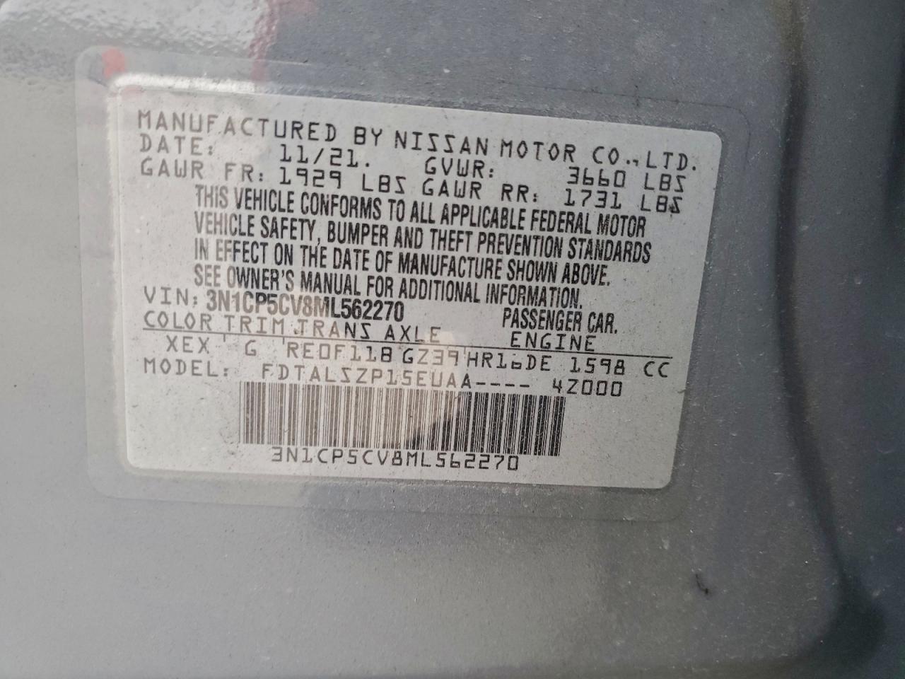 2021 NISSAN KICKS SV photo 13