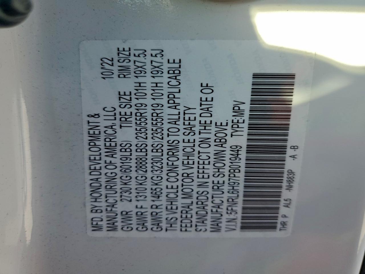 2023 HONDA ODYSSEY ELITE photo 13