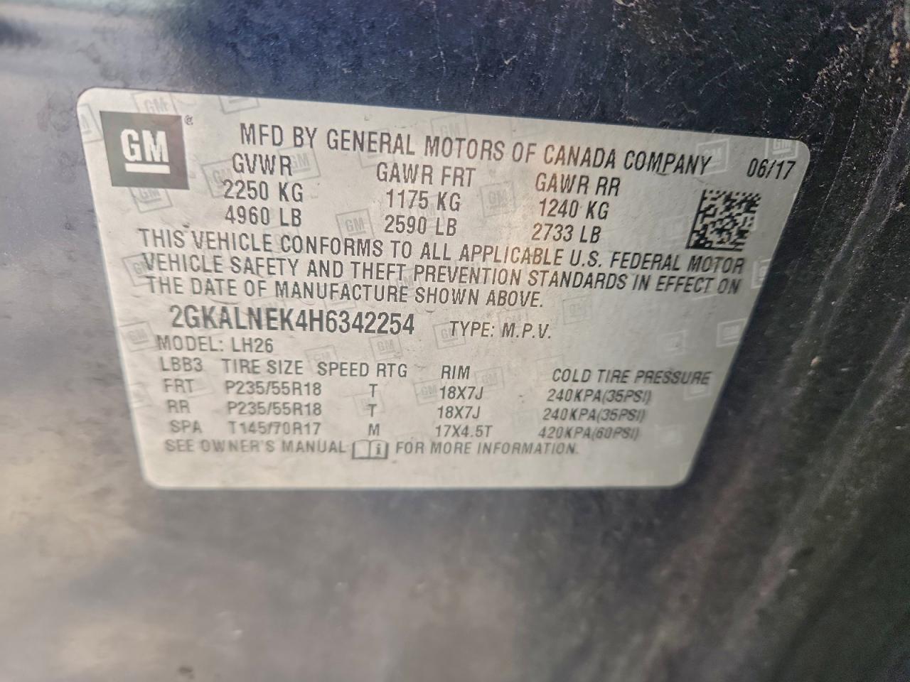 2017 GMC TERRAIN SLE photo 13
