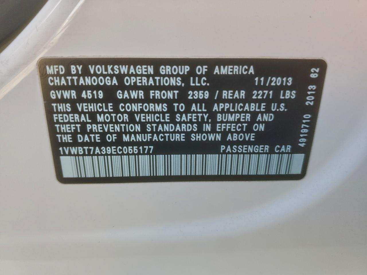 2014 VOLKSWAGEN PASSAT SE photo 23
