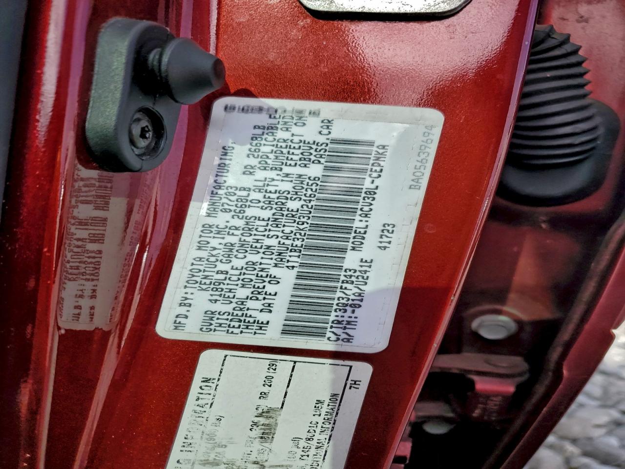 2003 TOYOTA CAMRY LE photo 23
