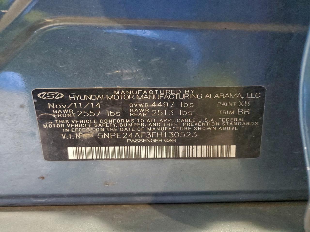 2015 HYUNDAI SONATA SE photo 23