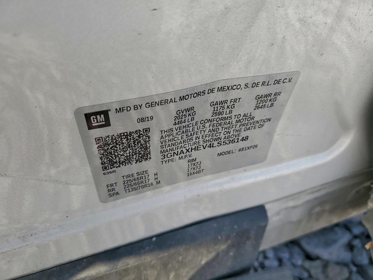 2020 CHEVROLET EQUINOX LS photo 13