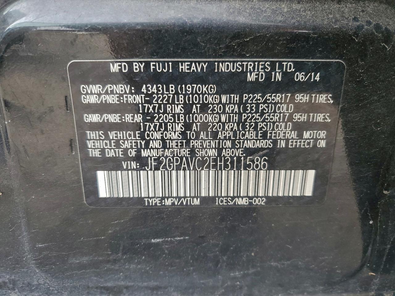 2014 SUBARU XV CROSSTREK 2.0 PREMIUM photo 13