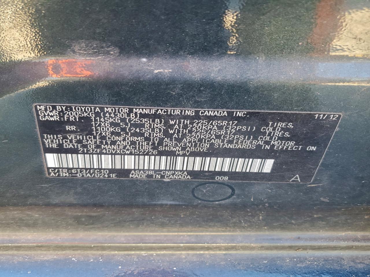 2012 TOYOTA RAV4 photo 13