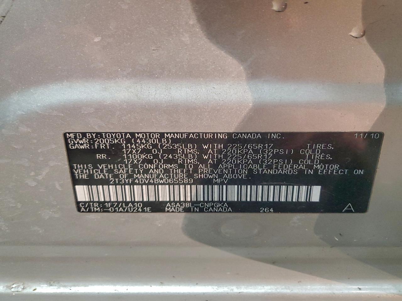 2011 TOYOTA RAV4 LIMITED photo 14