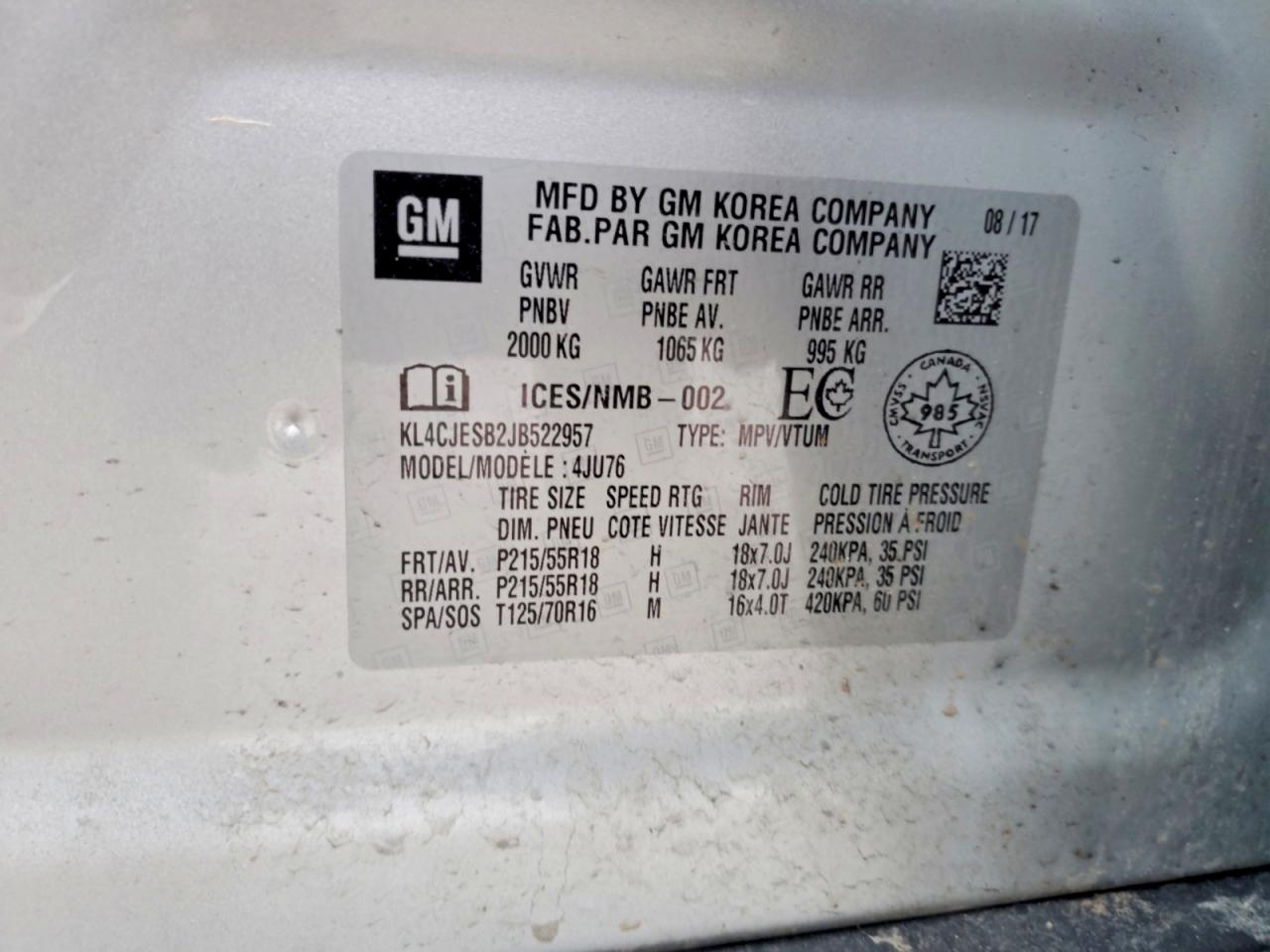 2018 BUICK ENCORE PREFERRED photo 12