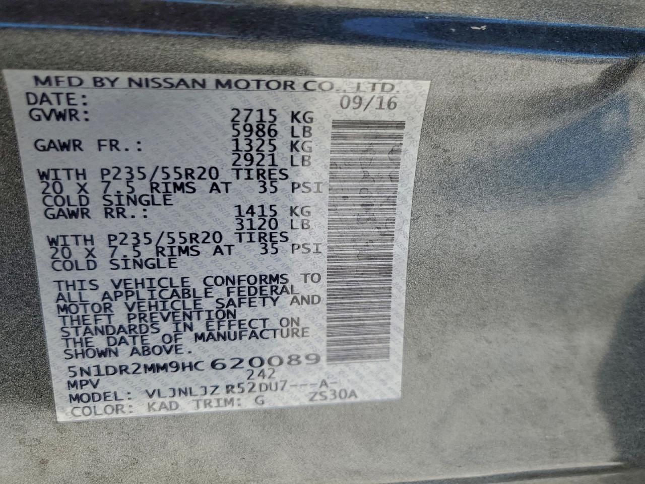 2017 NISSAN PATHFINDER S photo 13
