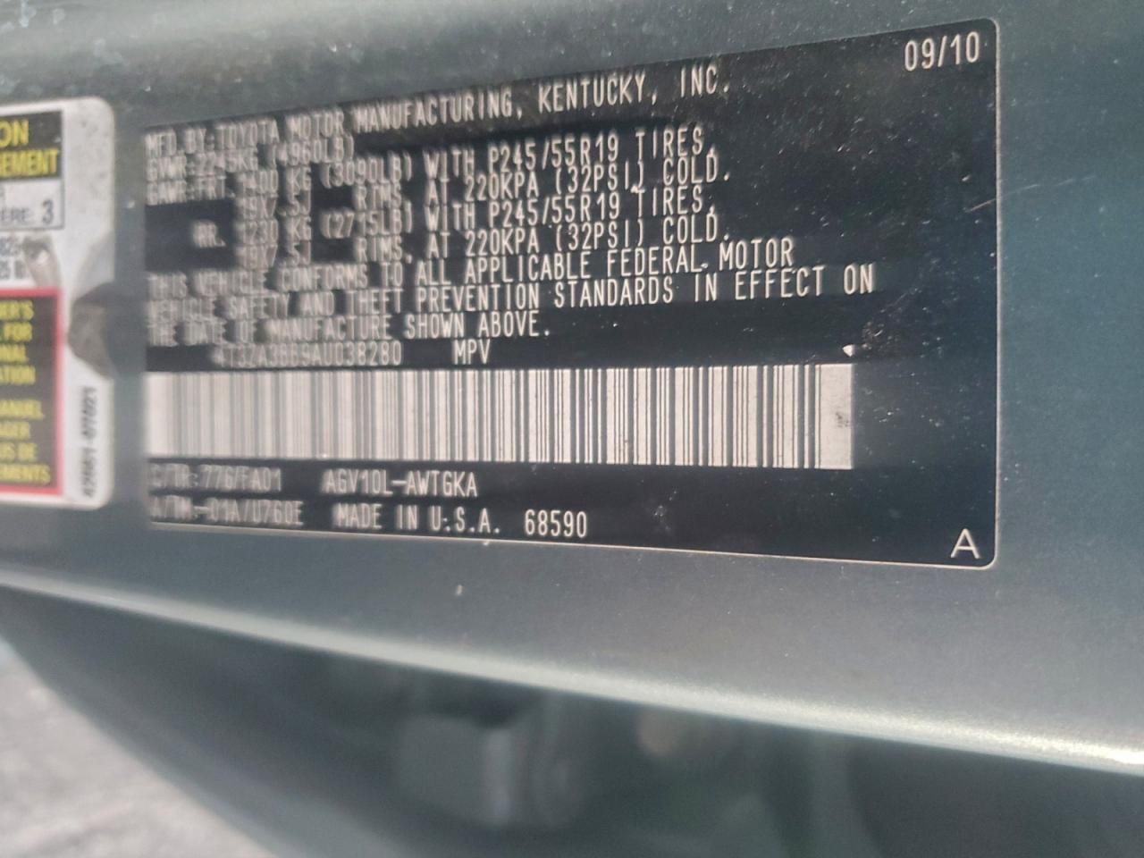 2010 TOYOTA VENZA photo 13