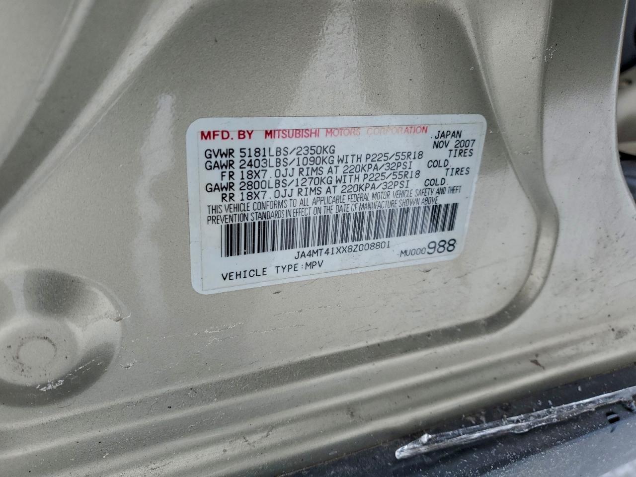 2008 MITSUBISHI OUTLANDER XLS photo 13