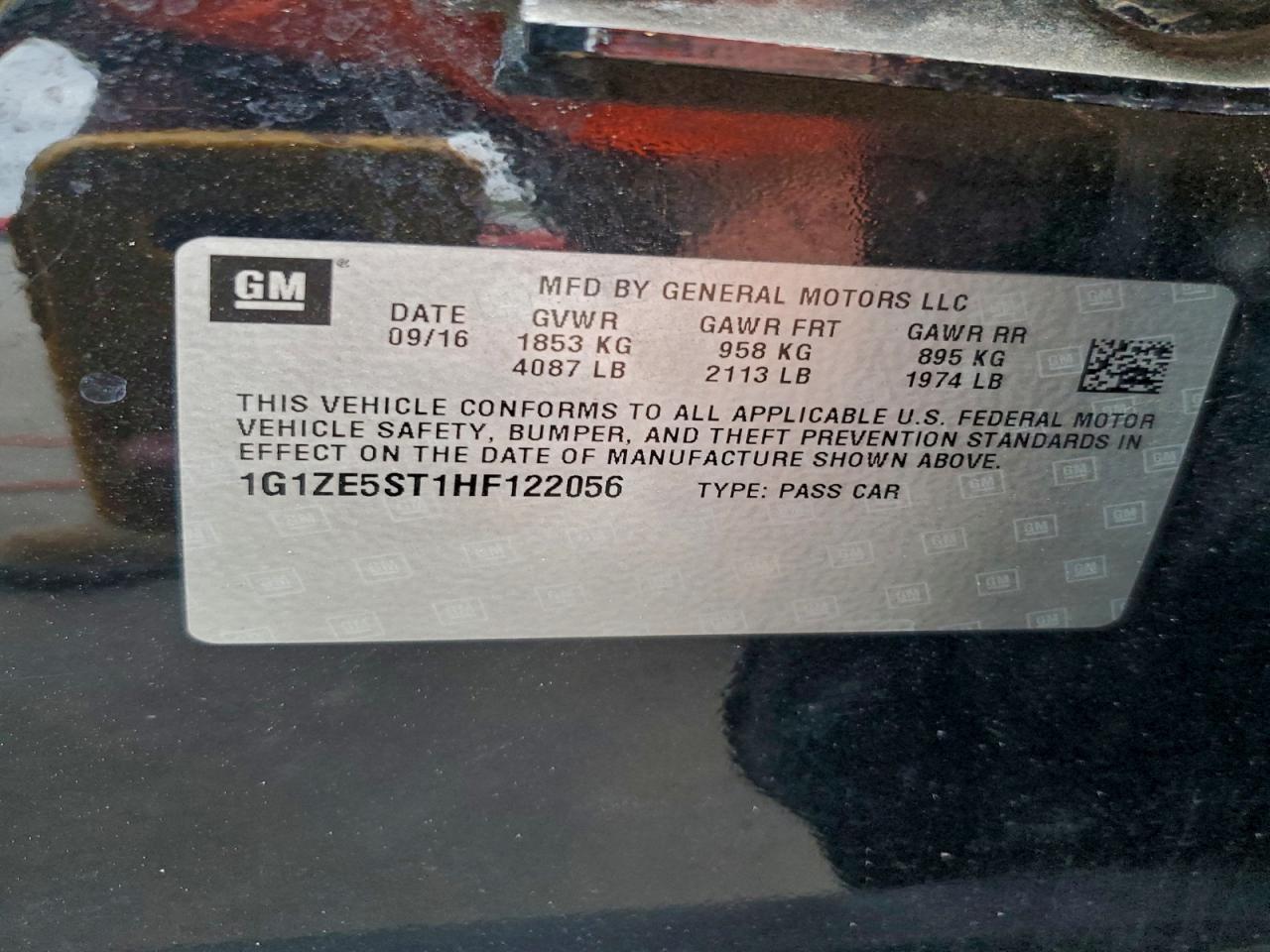 2017 CHEVROLET MALIBU LT photo 12