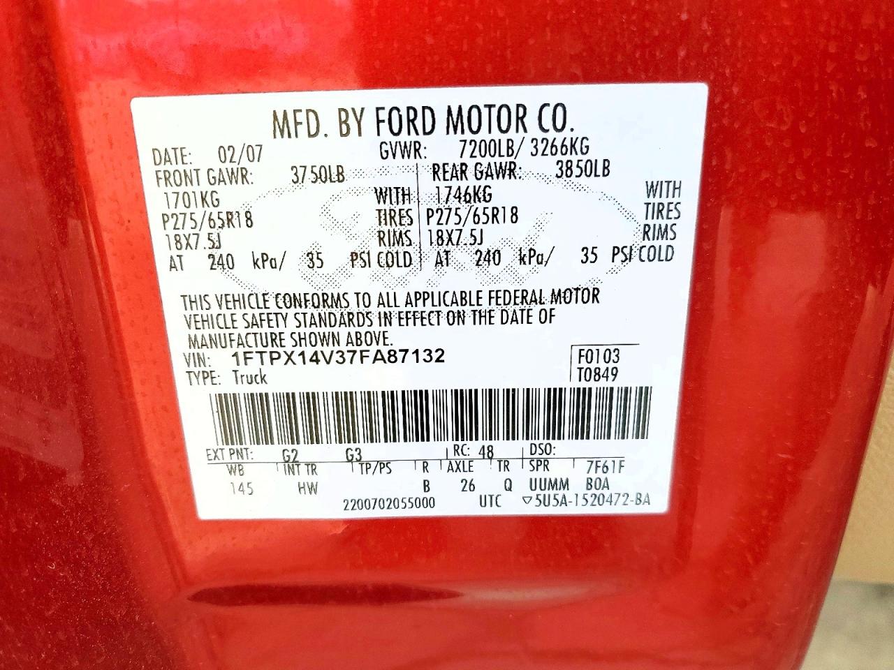 2007 FORD F150 photo 23