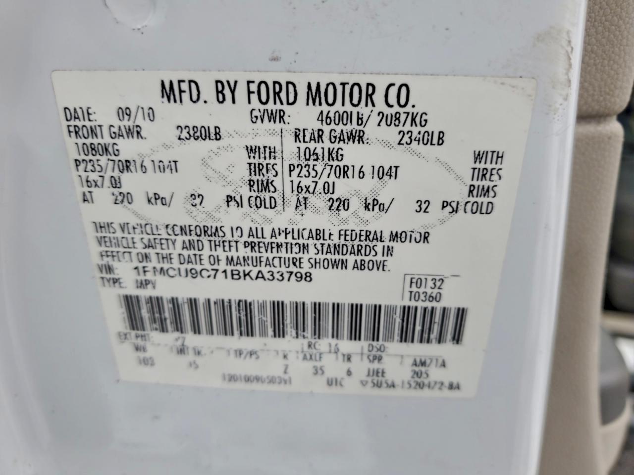 2011 FORD ESCAPE XLS photo 25