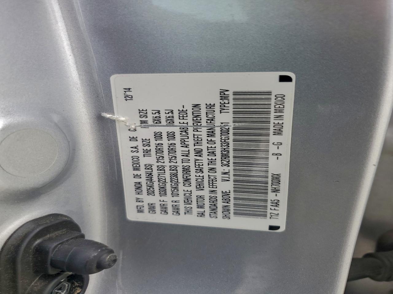 2015 HONDA CR-V LX photo 40