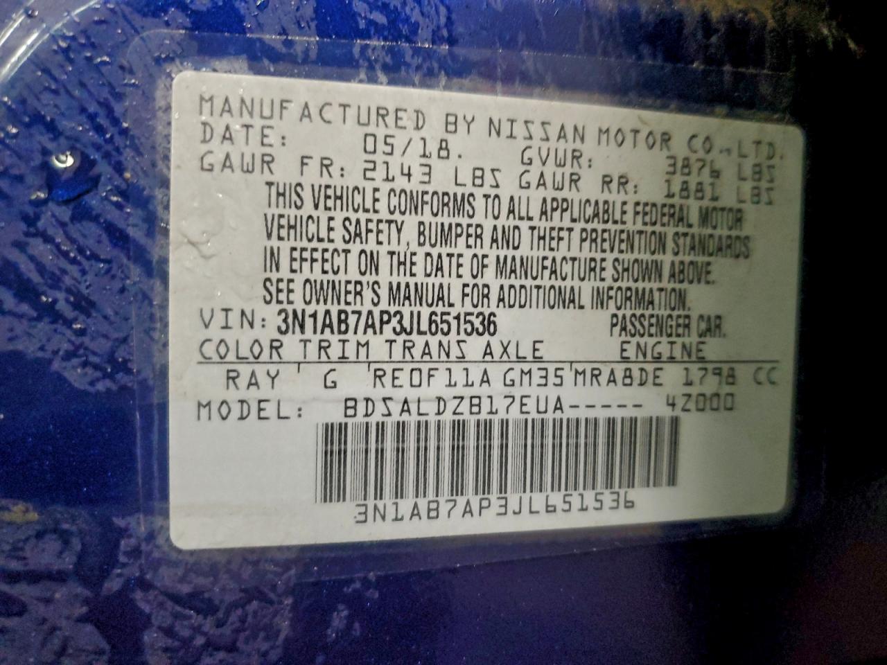 2018 NISSAN SENTRA S photo 45