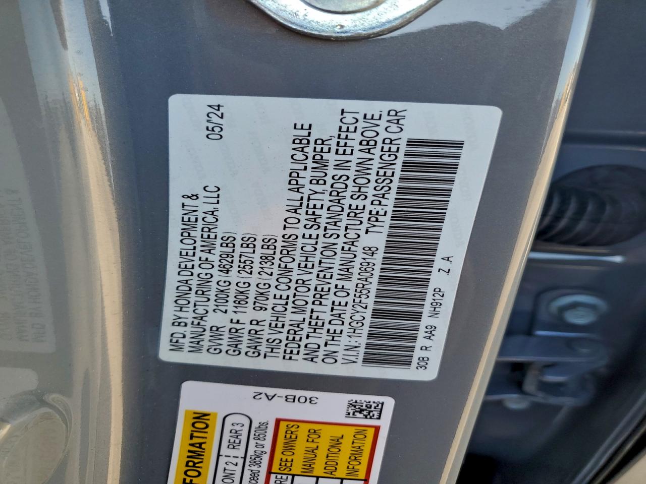 2024 HONDA ACCORD HYBRID SPORT photo 12