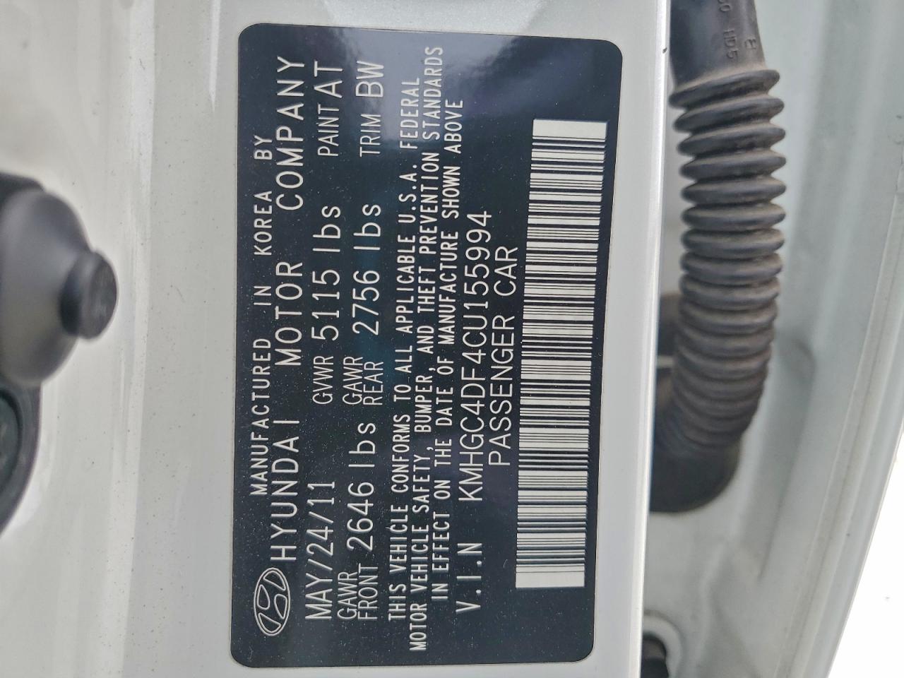 2012 HYUNDAI GENESIS 4.6L photo 34