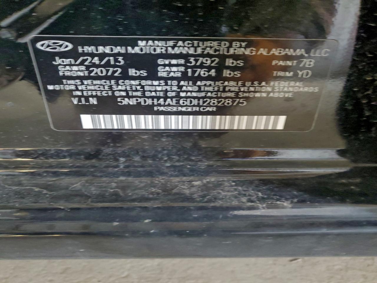 2013 HYUNDAI ELANTRA GLS photo 12