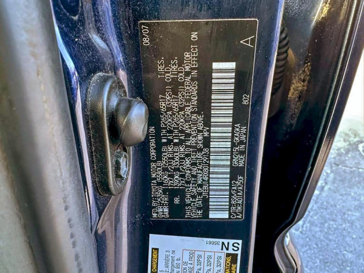 2008 TOYOTA 4RUNNER SR5 photo 10