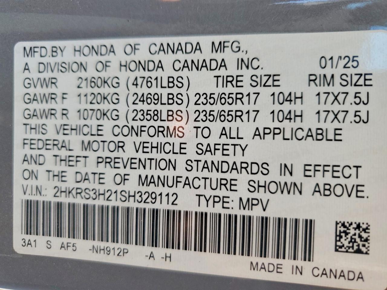 2025 HONDA CR-V LX photo 25