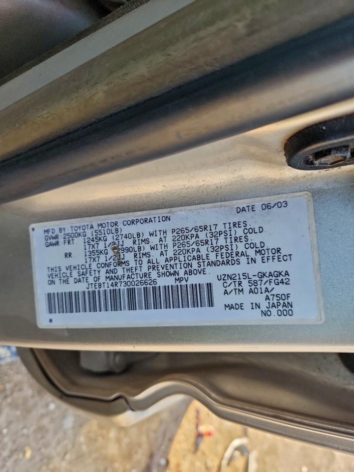 2003 TOYOTA 4RUNNER SR5 photo 37