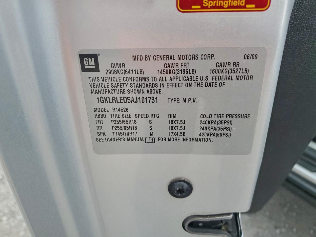 2010 GMC ACADIA SLE photo 13
