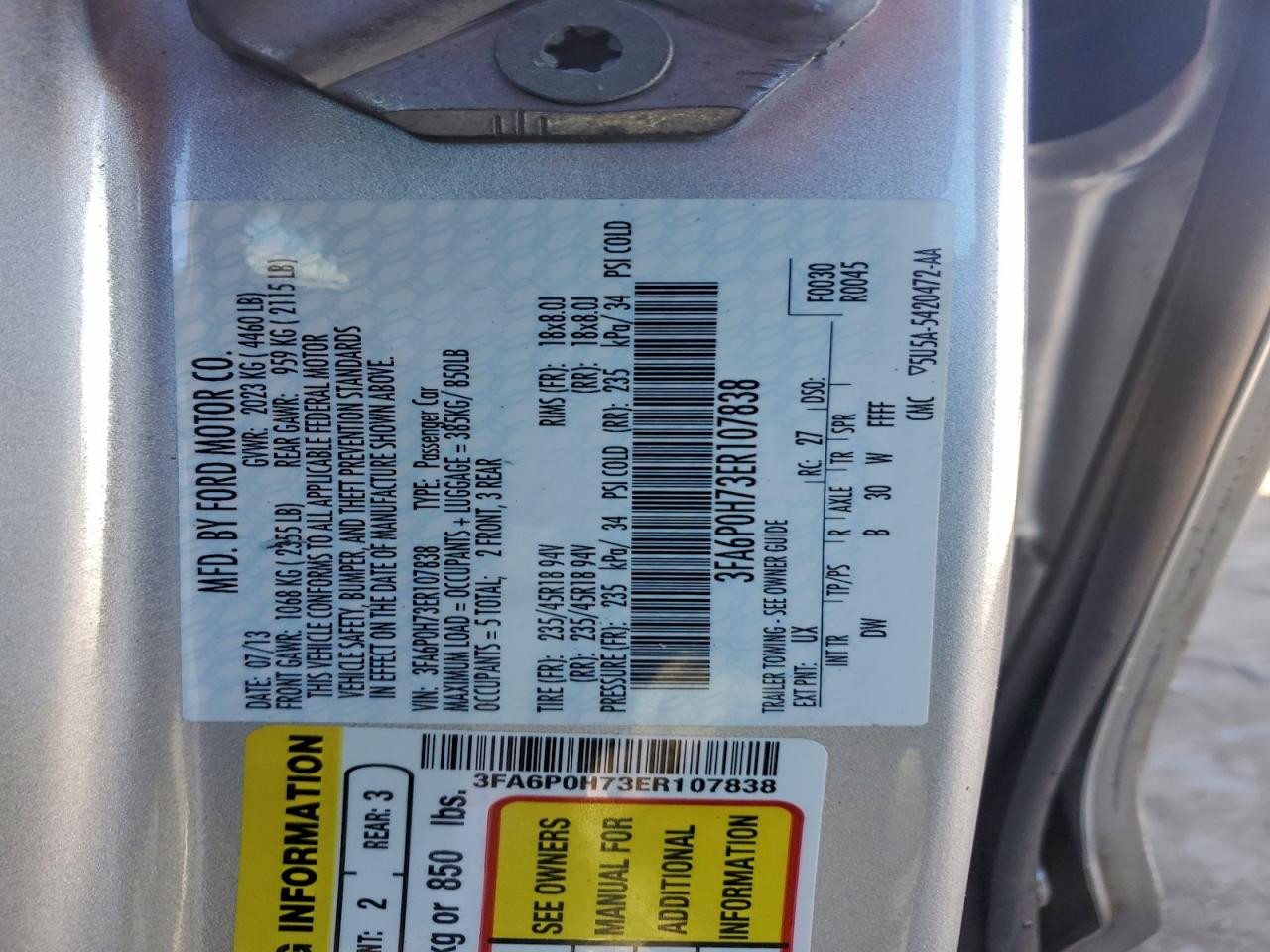 2014 FORD FUSION SE photo 34