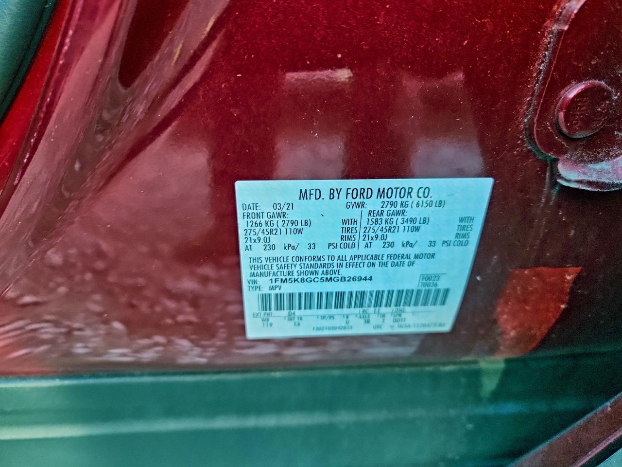 2021 FORD EXPLORER ST photo 37