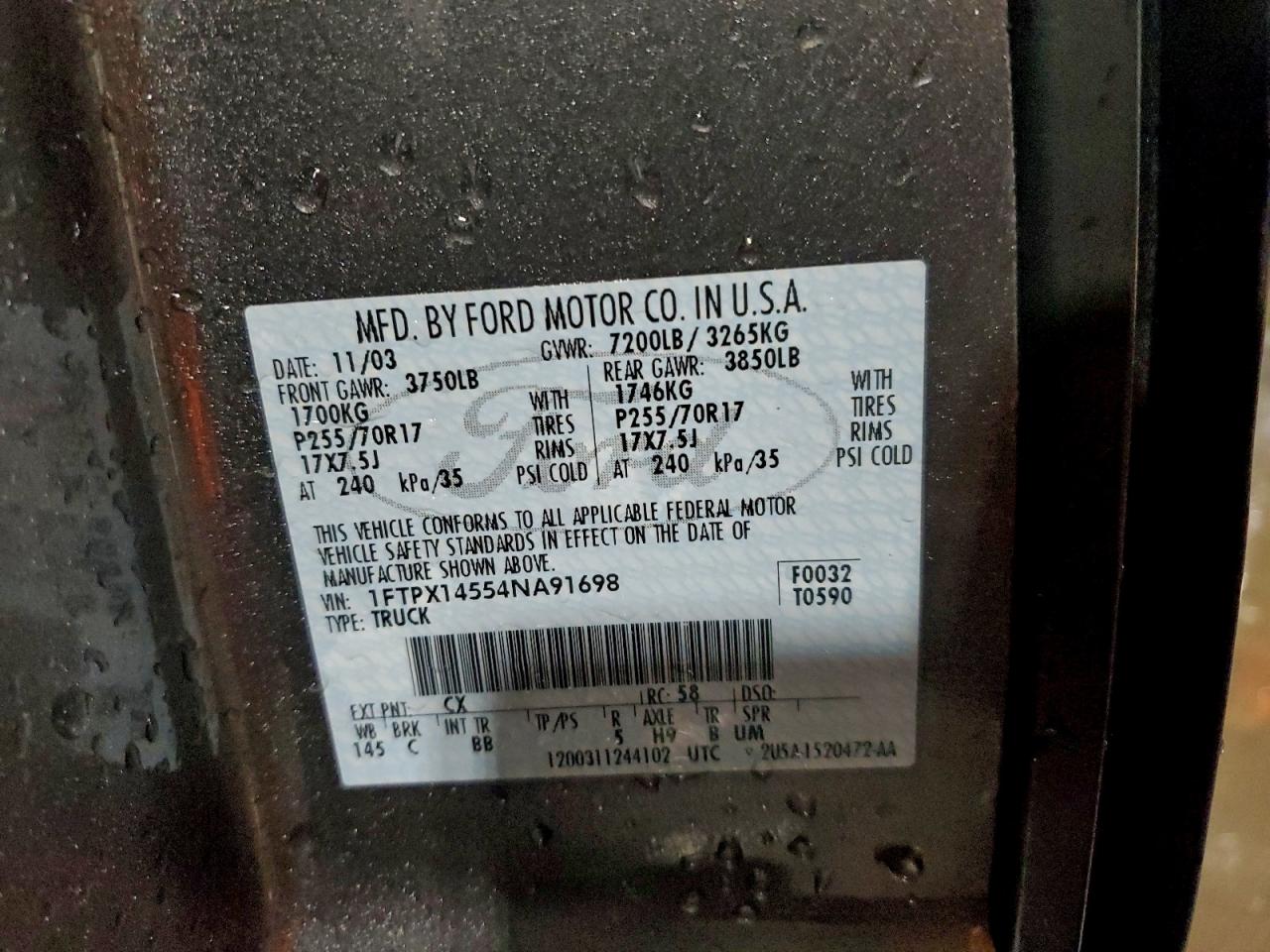 2004 FORD F150 photo 12
