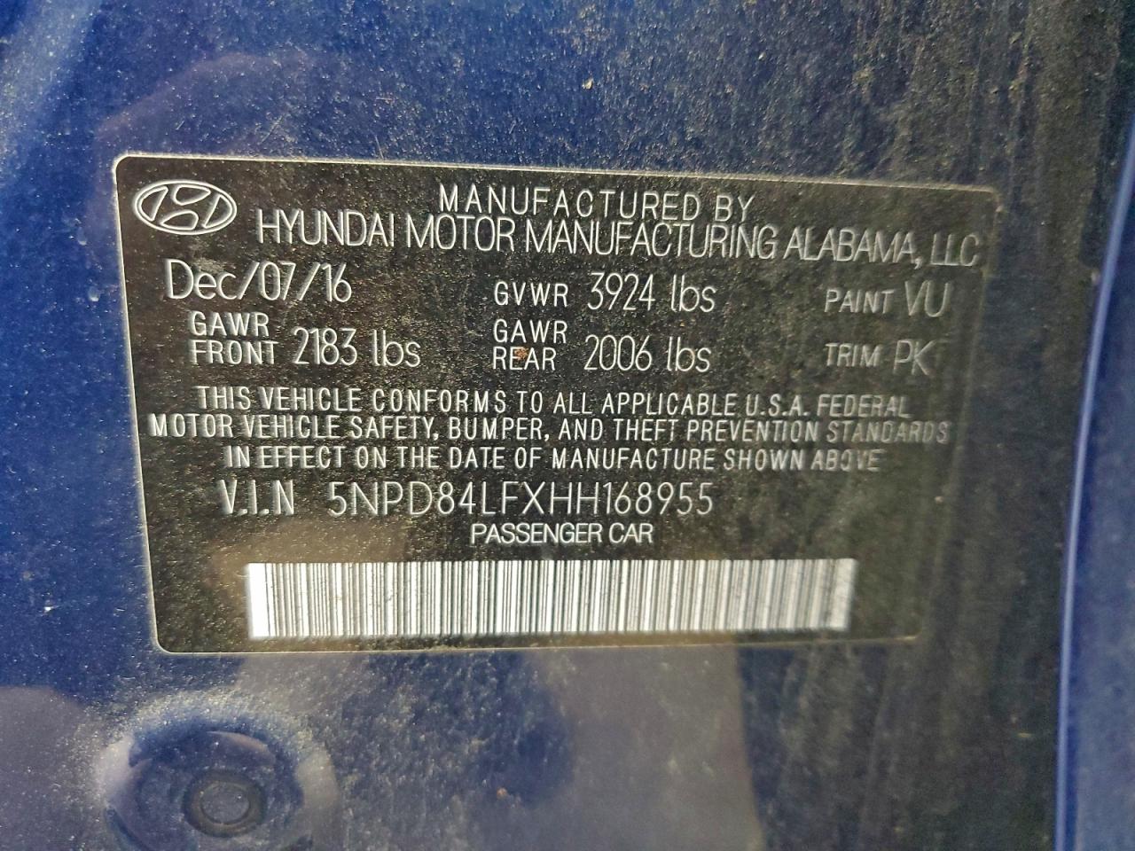 2017 HYUNDAI ELANTRA SE photo 12
