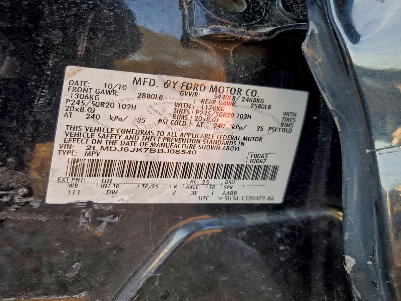 2011 LINCOLN MKX photo 34