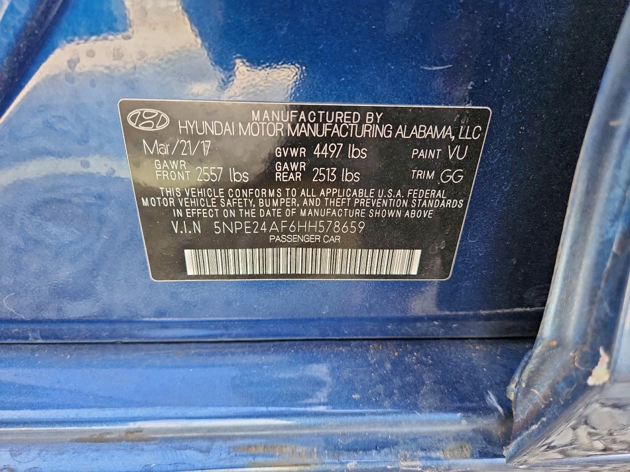 2017 HYUNDAI SONATA SE photo 34