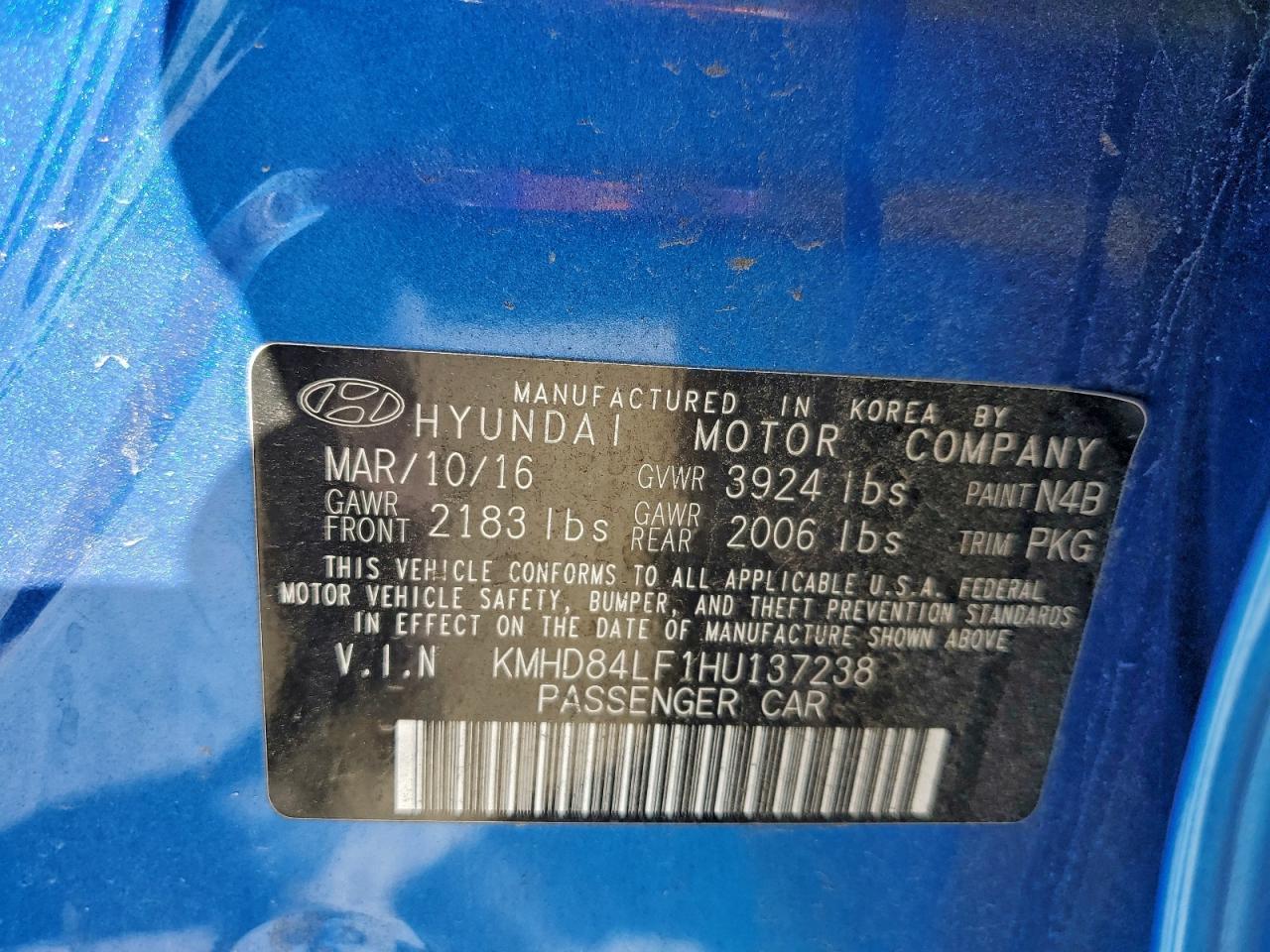 2017 HYUNDAI ELANTRA SE photo 13