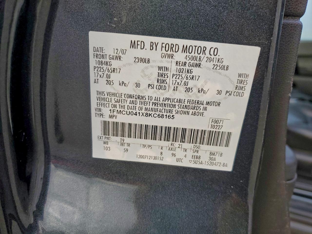 2008 FORD ESCAPE LIMITED photo 13