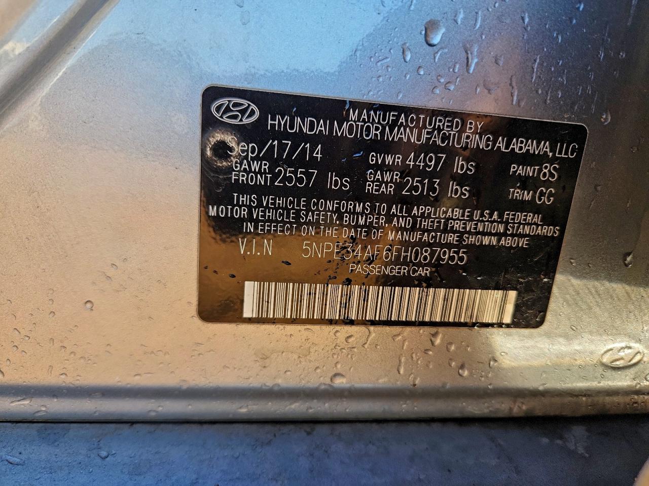 2015 HYUNDAI SONATA SPORT photo 12