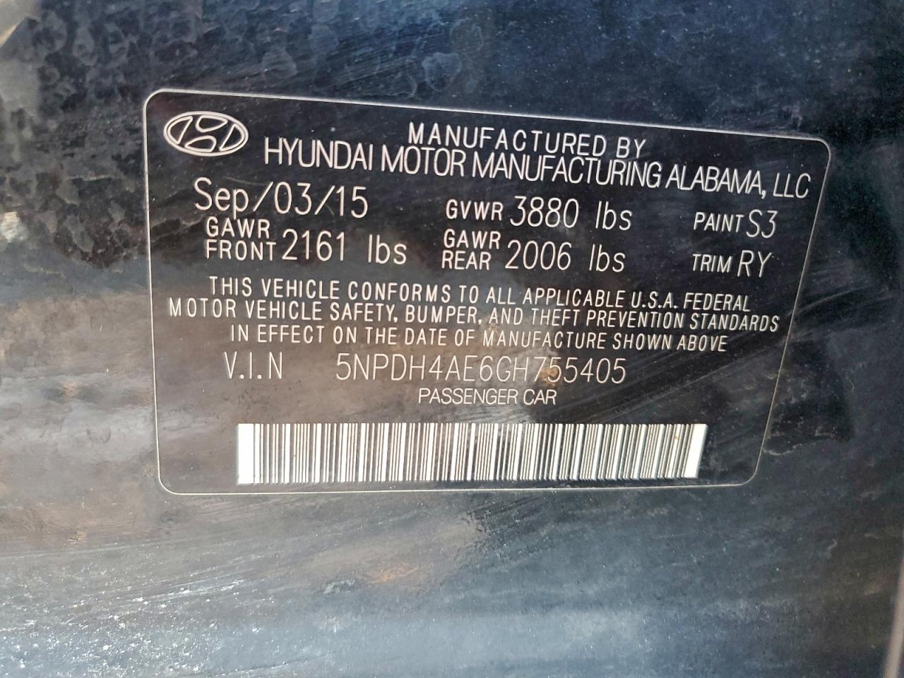 2016 HYUNDAI ELANTRA SE photo 23