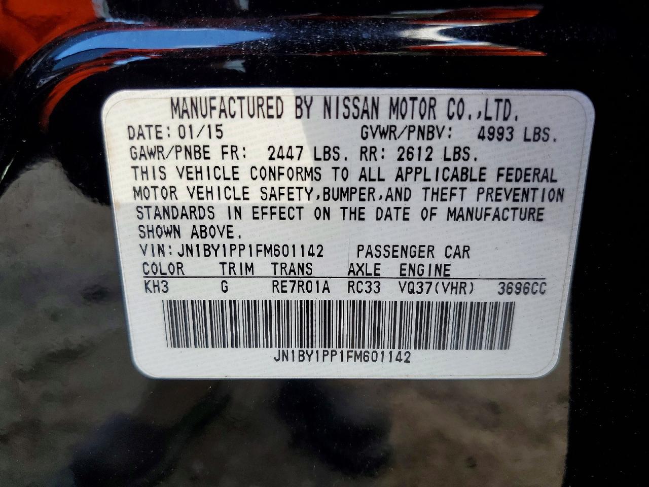 2015 INFINITI Q70L 3.7 photo 12