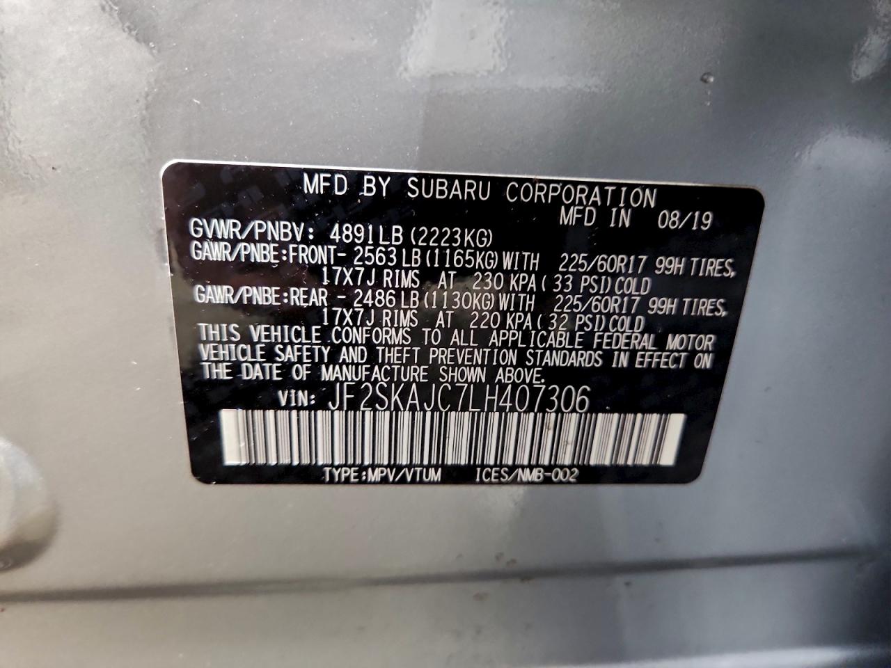 2020 SUBARU FORESTER PREMIUM photo 14