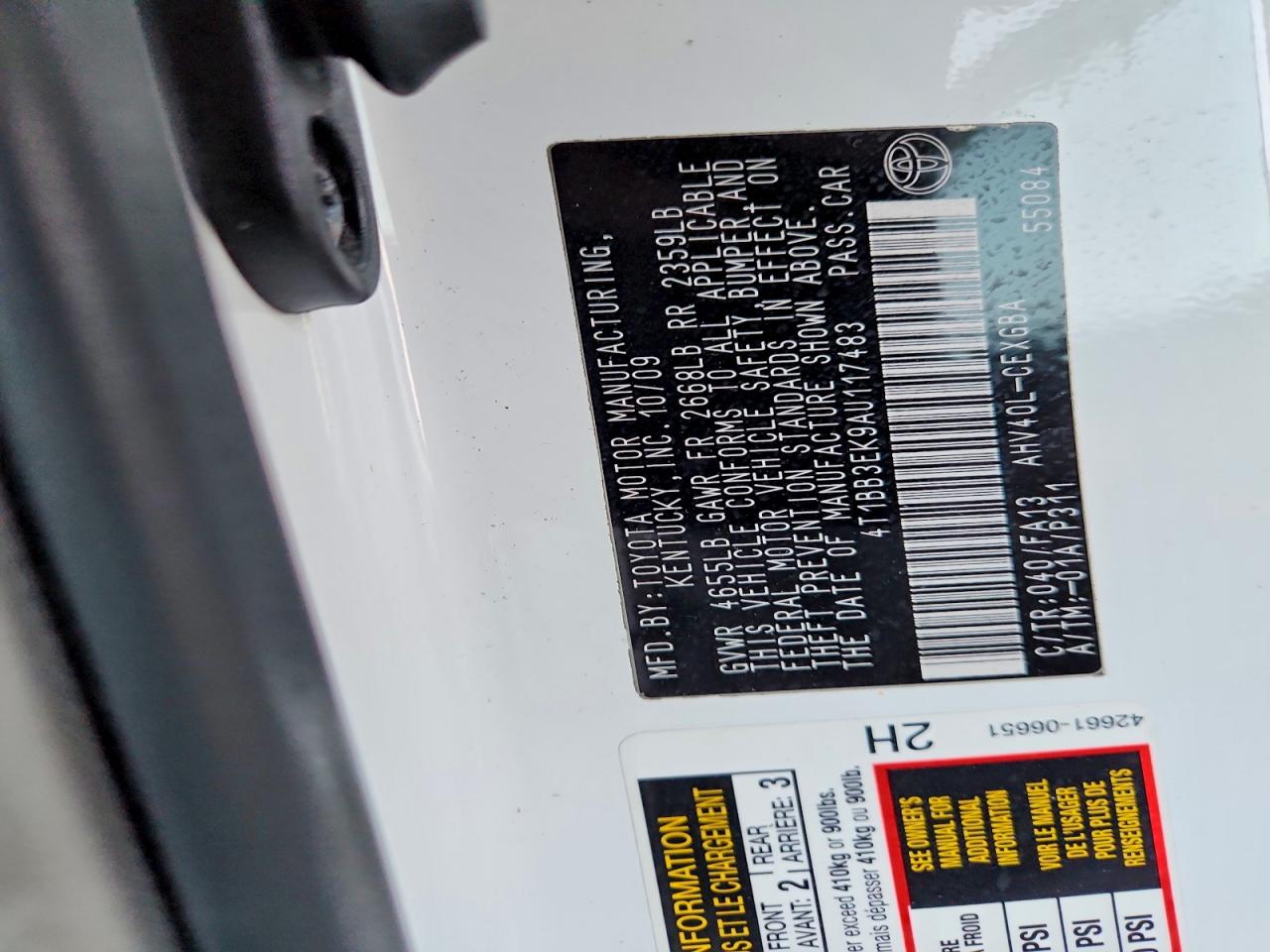 2010 TOYOTA CAMRY HYBRID photo 23