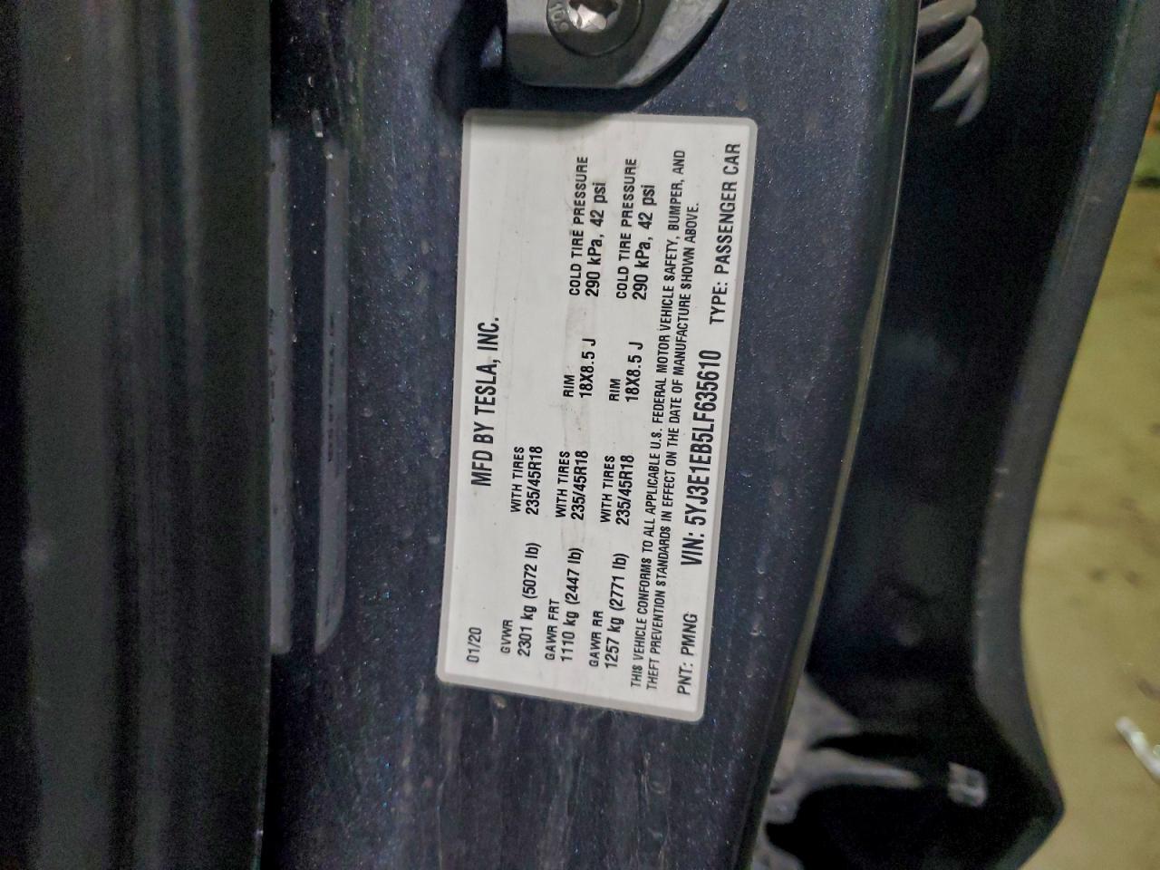 2020 TESLA MODEL 3 photo 13