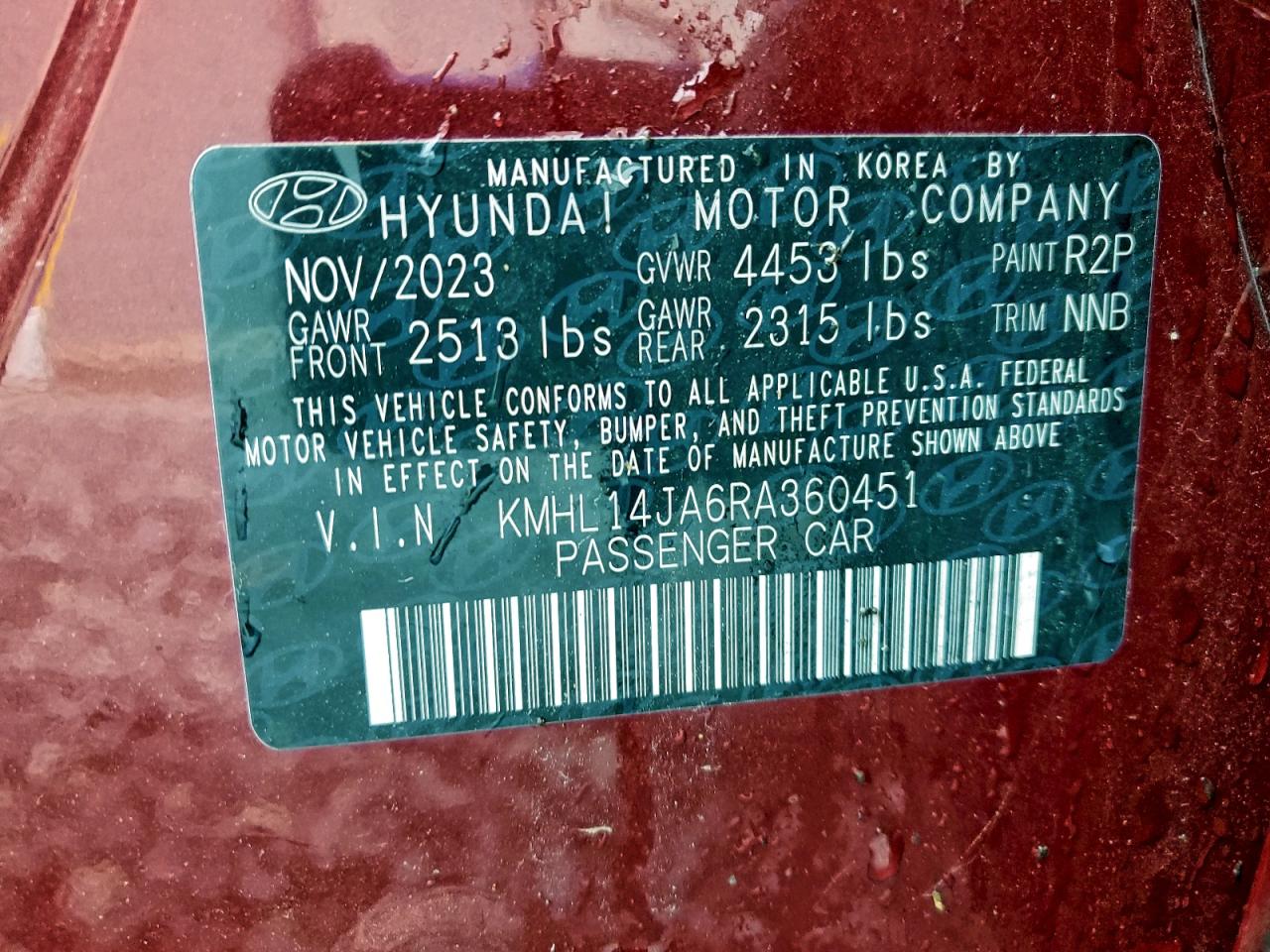 2024 HYUNDAI SONATA SEL photo 12